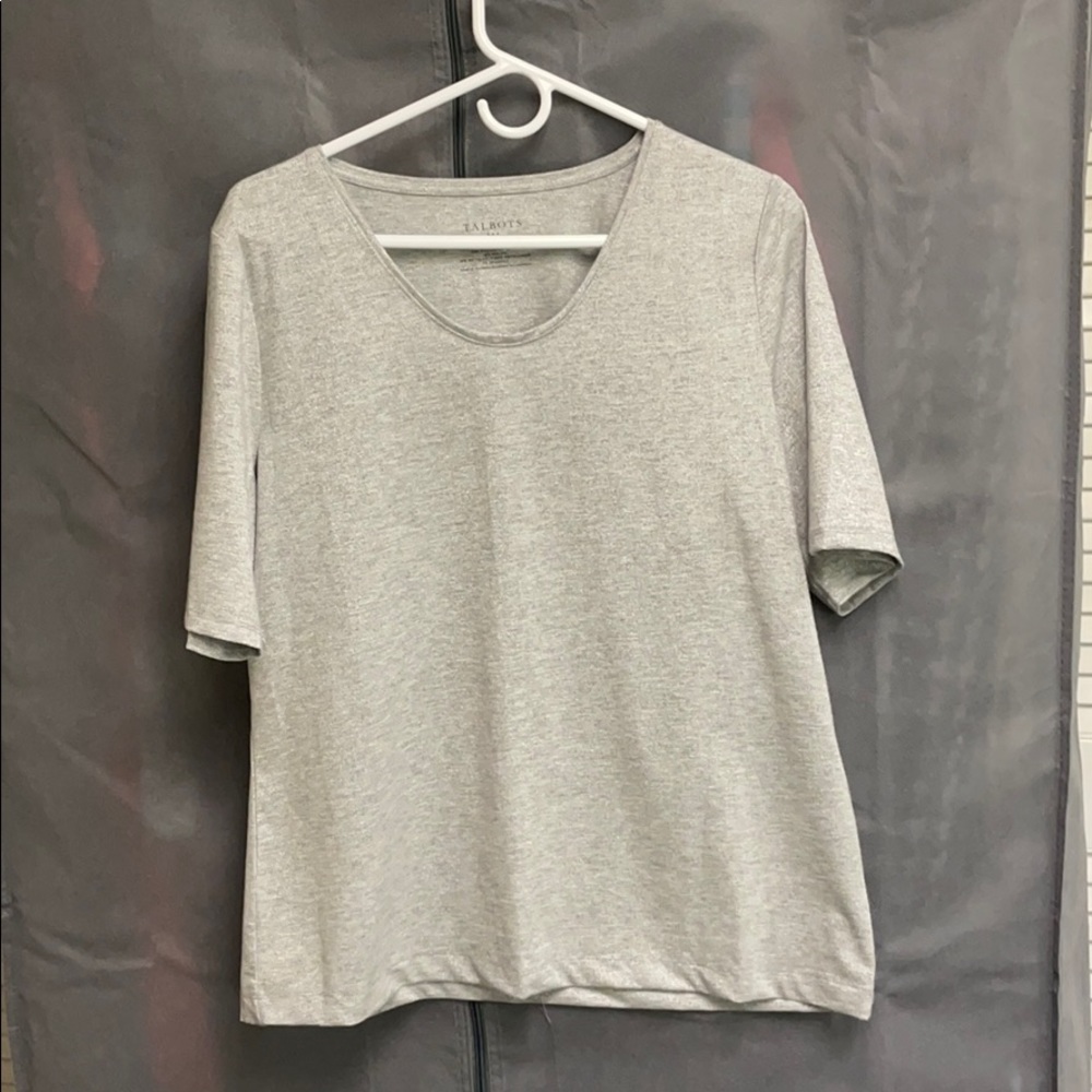 Talbots Silver sparkle tee